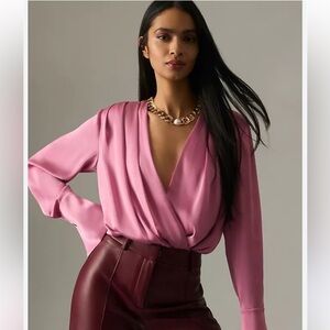 Favorite Daughter Date Blouse Bodysuit in rose/pink. Size Small NWT